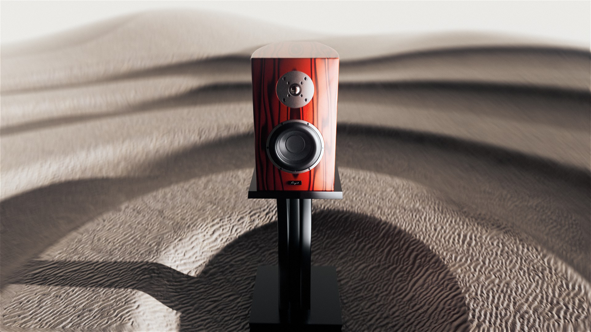 Cayin T-40 speaker render, desert dunes