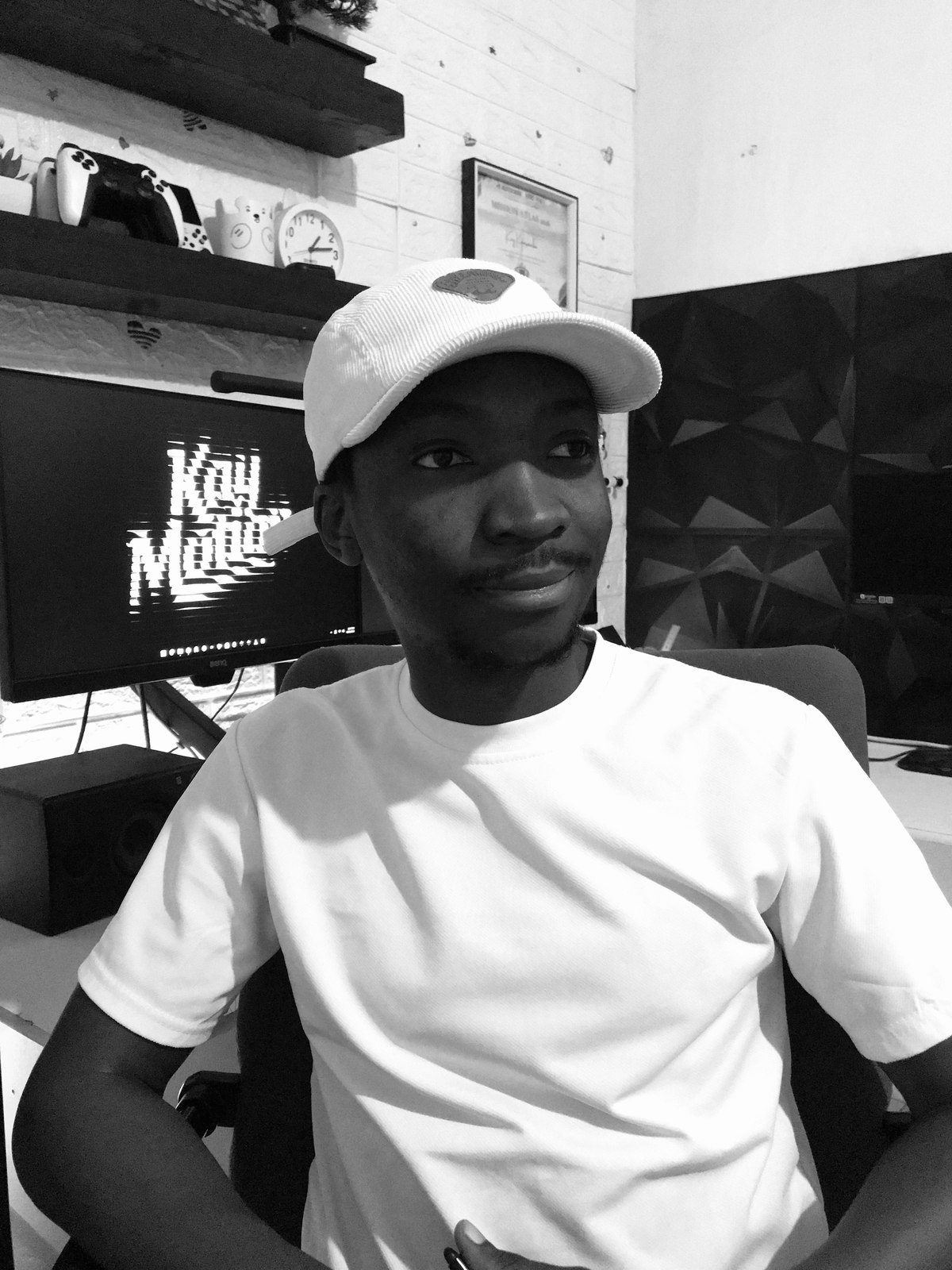 Kay at his desk, working on Kay Motion